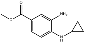 Methyl 3-aMino-4-(cyclopropylaMino)benzoate Struktur