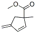 2-Cyclopentene-1-carboxylicacid,1-methyl-4-methylene-,methylester(9CI) Struktur