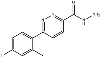 6-(4-Fluoro-2-methylphenyl)pyridazine-3-carboxylic acid hydrazide Struktur