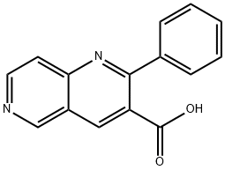 2-PHENYL-1,6-NAPHTHYRIDINE-3-CARBOXYLICACID
 Struktur