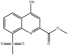 2-Quinolinecarboxylic  acid,  4-hydroxy-8-(methylsulfonyl)-,  methyl  ester Struktur