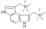 1,8-Bis(dimethylaminomethyl)-3H,6H-pyrrolo(3,2-e)indole dimethiodide Struktur