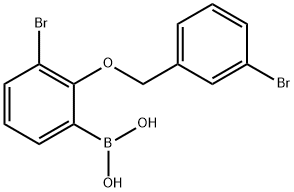 3-BROMO-2-(3'-BROMOBENZYLOXY)PHENYLBORO& Struktur