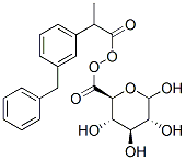 1-[3-(Hydroxyphenylmethyl)-a-methylbenzeneacetate]--D-glucopyranuronic Acid Struktur