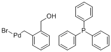 BROMO[(2-(HYDROXY-KAPPAO)METHYL)PHENYLMETHYL-KAPPAC](TRIPHENYLPHOSPHINE)PALLADIUM(II) Struktur