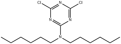 4,6-dichloro-N,N-dihexyl-1,3,5-triazin-2-amine Struktur