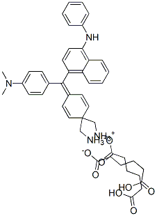 [4-[[4-anilino-1-naphthyl][4-(dimethylamino)phenyl]methylene]cyclo-2,5-hexadien-1-ylidene]dimethylammonium hydrogen adipate Struktur