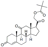 21-hydroxypregn-4-ene-3,11,20-trione 21-pivalate Struktur