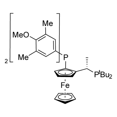 (S)-1-[(R)-2-[BIS(4-METHOXY-3,5-DIMETHYLPHENYL)PHOSPHINO]FERROCENYL}ETHYLDI-TERT Struktur