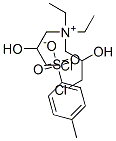 bis(3-chloro-2-hydroxypropyl)diethylammonium toluene-p-sulphonate Struktur