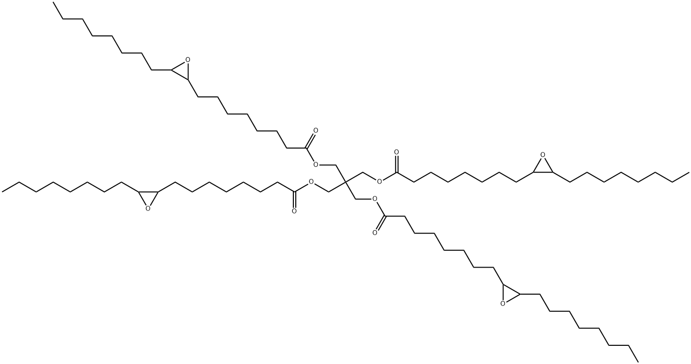 2,2-bis[[[8-(3-octyloxiranyl)octanoyl]oxy]methyl]propane-1,3-diyl bis(3-octyloxiran-2-octanoate) Struktur