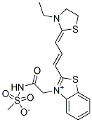 2-[3-(3-ethylthiazolidin-2-ylidene)prop-1-enyl]-3-[2-[(methylsulphonato)amino]-2-oxoethyl]benzothiazolium Struktur