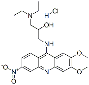 1-(diethylamino)-3-[(2,3-dimethoxy-6-nitroacridin-9-yl)amino]propan-2-ol monohydrochloride Struktur