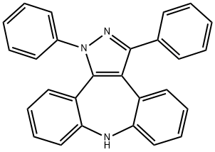 1,8-Dihydro-1,3-diphenyldibenzo(b,f)pyrazolo(3,4-d)azepine Struktur