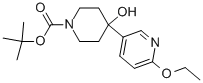 1-BOC-4-HYDROXY-4-(6-ETHOXY-3-PYRIDINYL)-PIPERIDINE Struktur