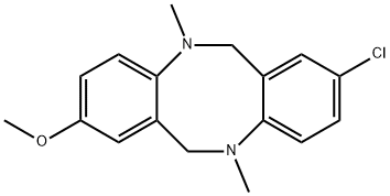 2-CHLORO-8-METHOXY-5,11-DIMETHYL-5,6,11,12-TETRAHYDRO-DIBENZO[B,F][1,5]DIAZOCINE Struktur