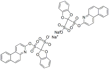 disodium 2-benzo[f]quinolin-3-yl-1,3-dioxoindandisulphonate Struktur