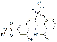 dipotassium 4-(benzoylamino)-5-hydroxynaphthalene-2,7-disulphonate Struktur