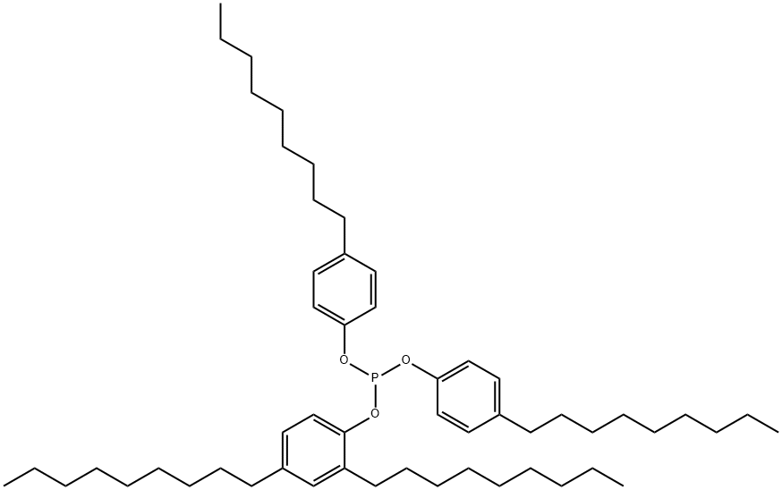 2,4-dinonylphenyl bis(4-nonylphenyl) phosphite  Struktur