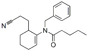 N-benzyl-N-[6-(2-cyanoethyl)-1-cyclohexenyl]pentanamide Struktur