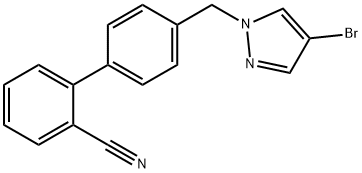 4'-(4-BROMO-PYRAZOL-1-YLMETHYL)-BIPHENYL-2-CARBONITRILE Struktur