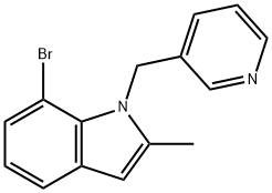 7-BROMO-2-METHYL-1-PYRIDIN-3-YLMETHYL-1H-INDOLE Struktur