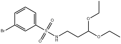 3-BROMO-N-(3,3-DIETHOXY-PROPYL)-BENZENESULFONAMIDE Struktur