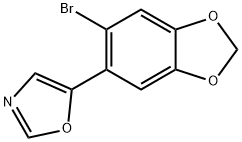 5-(6-BROMOBENZO[D][1,3]DIOXOL-5-YL)OXAZOLE Struktur