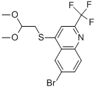 6-BROMO-4-(2,2-DIMETHOXYETHYLTHIO)-2-(TRIFLUOROMETHYL)QUINOLINE Struktur