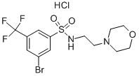 3-BROMO-N-(2-MORPHOLIN-4-YL-ETHYL)-5-TRIFLUOROMETHYL-BENZENESULFONAMIDE HYDROCHLORIDE Struktur