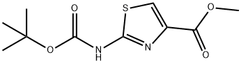 2-TERT-BUTOXYCARBONYLAMINOTHIAZOLE-4-CARBOXYLIC ACID METHYL ESTER Struktur