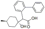 alpha-(1-Hydroxy-4-methylcyclohexyl)-biphenylacetic acid, trans-(+)- Struktur