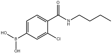 4-n-ButylcarbaMoyl-3-chlorobenzeneboronic acid Struktur