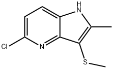 5-chloro-2-methyl-3-(methylthio)-1H-pyrrolo[3,2-b]pyridine Struktur