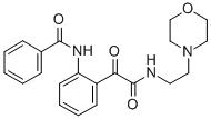 2-(Benzoylamino)-N-(2-(4-morpholinyl)ethyl)-alpha-oxobenzeneacetamide Struktur