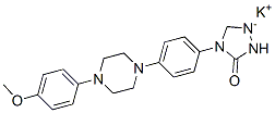 2,4-dihydro-4-[4-[4-(4-methoxyphenyl)piperazin-1-yl]phenyl]-3H-1,2,4-triazol-3-one, potassium salt Struktur