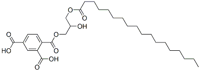 1-[2-hydroxy-3-[(1-oxooctadecyl)oxy]propyl] dihydrogen benzene-1,2,4-tricarboxylate  Struktur