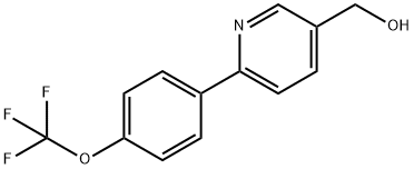 (6-[4-(TRIFLUOROMETHOXY)PHENYL]PYRIDIN-3-YL)METHANOL Struktur