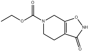 ethyl 3,4,5,7-tetrahydro-3-oxoisoxazolo[5,4-c]pyridine-6(2H)-carboxylate Struktur