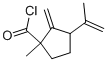 Cyclopentanecarbonyl chloride, 1-methyl-2-methylene-3-(1-methylethenyl)- (9CI) Struktur