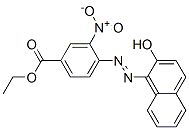 ethyl 4-[(2-hydroxy-1-naphthyl)azo]-3-nitrobenzoate Struktur