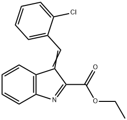 3-(2-CHLOROBENZYLIDENE)-3H-INDOLE-2-CARBOXYLIC ACID ETHYL ESTER Struktur