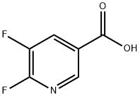 5,6-二氟-3-吡啶羧酸, 851386-33-9, 結(jié)構(gòu)式