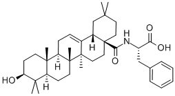 N-[(3beta)-3-Hydroxy-28-oxoolean-12-en-28-yl]-L-phenylalanine Struktur