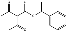 1-phenylethyl 2-acetylacetoacetate Struktur