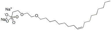 sodium (Z)-2-[2-(octadec-9-enyloxy)ethoxy]ethyl sulphate Struktur