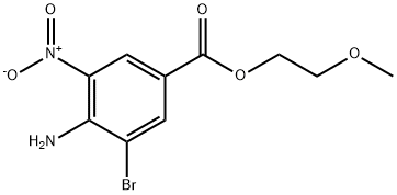 2-methoxyethyl 4-amino-3-bromo-5-nitrobenzoate Struktur