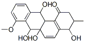 Benz(a)anthracen-1(2H)-one, 3,4,6a,7,12,12a-hexahydro-4,6a,7,12-tetrah ydroxy-8-methoxy-3-methyl- Struktur