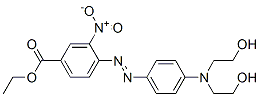 ethyl 4-[[4-[bis(2-hydroxyethyl)amino]phenyl]azo]-3-nitrobenzoate Struktur