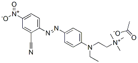 [2-[[4-[(2-cyano-4-nitrophenyl)azo]phenyl]ethylamino]ethyl]trimethylammonium acetate Struktur